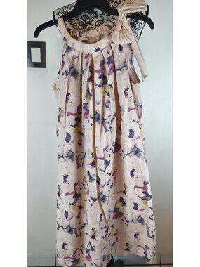 bellambra linen dress BELLAMBRA Women's Plus Made In Italy Linen Split Neck Tiered Midi Dres Letay Store
